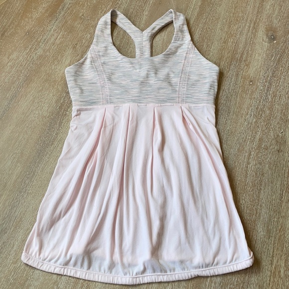 Lululemon Power Dance Tank Top Pink Mist Heathered Size 6 - Picture 2 of 9